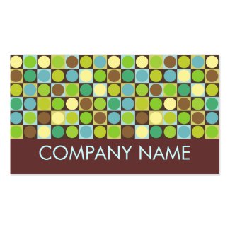 Retro dots and squares business card template