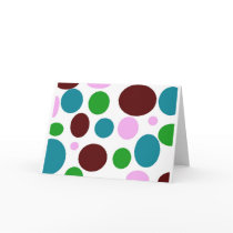 Retro Dots - Blank Note Card