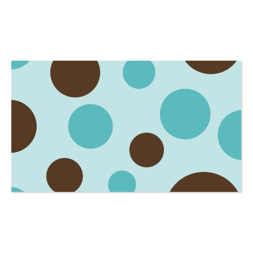 Retro Dots (Blue) Profile Cards Business Card Template (back side)