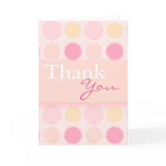 Retro Dots : : Designer Thank You Cards card