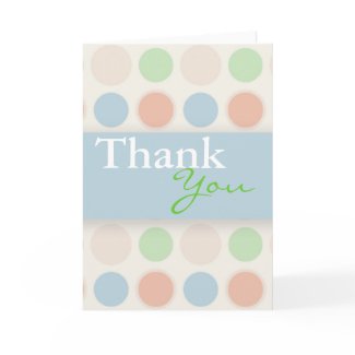 Retro Dots : : Designer Thank You Cards card