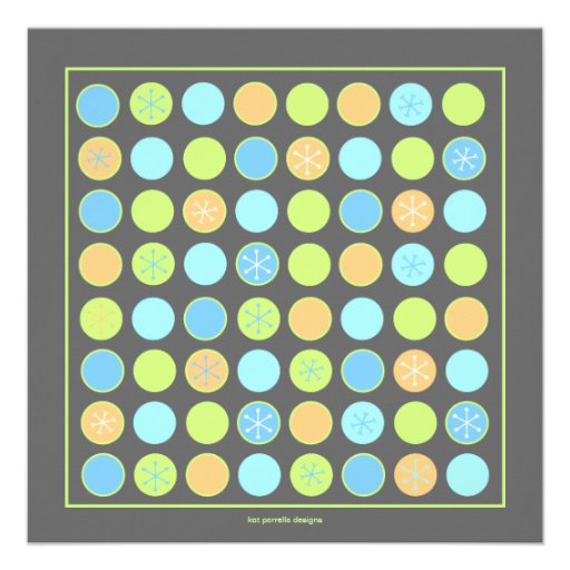 Retro Dots New Years Eve Party Invitation