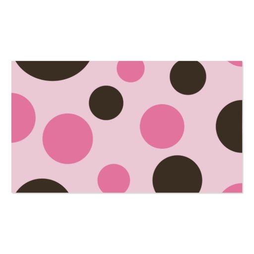 Retro Dots (Pink) Profile Cards Business Card Templates (back side)