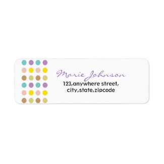 Retro Dots Return Address Labels label