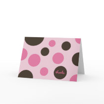 Retro Dots Thank You Card (Blank) by teeboutique Retro Dots Thank You Card (Blank)