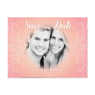 Retro Dream Save the Date Photo postcard postcard