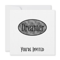 Retro Dreamer Star Logo - B&W Custom Announcements