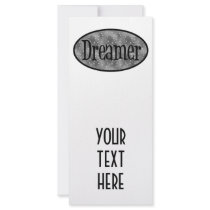 Retro Dreamer Star Logo - B&W Custom Rack Cards