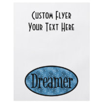 Retro Dreamer Star Logo - Blue Custom Flyer