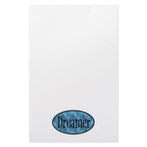 Retro Dreamer Star Logo - Blue Custom Stationery