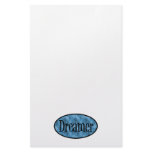 Retro Dreamer Star Logo - Blue Custom Stationery