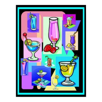 Retro Drinks print