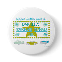 Retro Drive-Thru Diner (green) Pinback Buttons