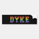 Retro Dyke Bumper Stickers
