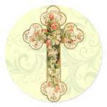 Retro Easter Cross Stickers