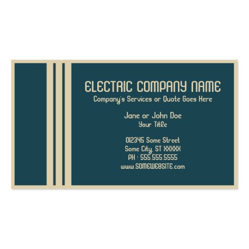 retro electrician business card (back side)