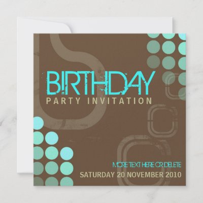 Retro Electro Party Birthday Invitation invitation