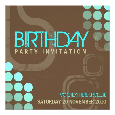 Retro Electro Party Birthday Invitation