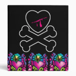 Retro Emo Hearts Binder