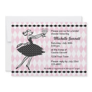 Retro Engaged II Bridal Shower Invitation invitation