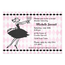 Retro Engaged II Bridal Shower Invitation