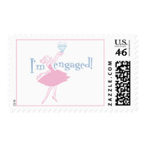 Retro Engaged Postage Stamp
