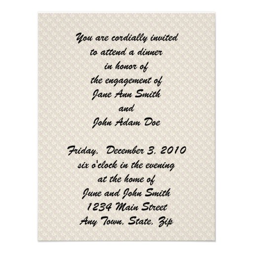 Retro Engagement Dinner Personalized Invites