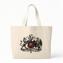 Retro Escudo do Chile Grunge Chilean gifts Canvas Bags