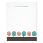 Retro Fall Trees | Flat Note Cards Custom Invites