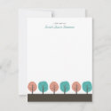 Retro Fall Trees | Flat Note Cards