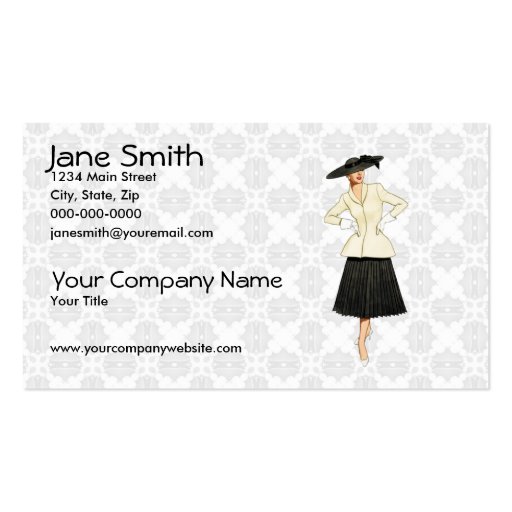 Retro Fashion Business Card Template (front side)