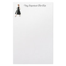 Retro Fashionista Important Chit-Chat Stationery