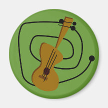 Retro Fifties Guitar Fridge Magnets