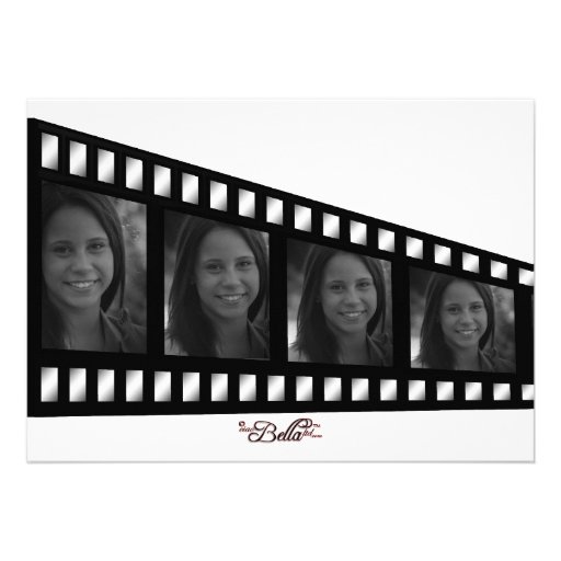 Retro Film Strip Graduation Party Photo Invite