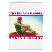 Retro Flapper Girl Re-Visited Card