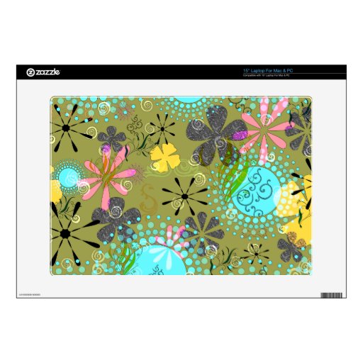 Retro Floral 1 Laptop Skin