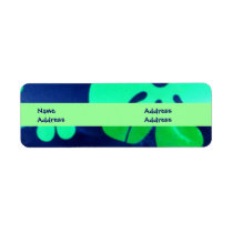 Retro Floral Address Labels labels