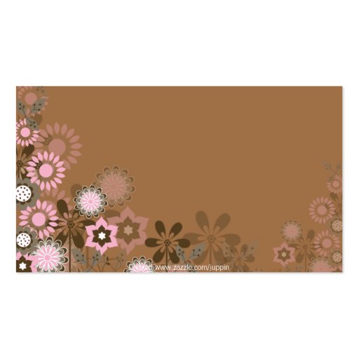 Retro floral business card (back side)