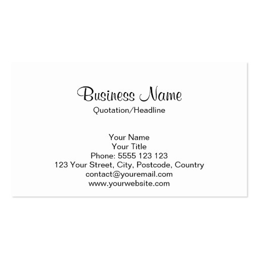 Retro Floral Business Card Templates (back side)