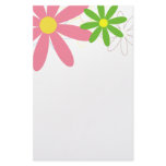 Retro floral design stationery