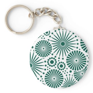 Retro floral Keychain