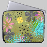 Retro Floral Laptop Computer Sleeve laptop sleeves