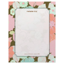 Retro Floral - letterhead..