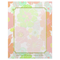 Retro Floral - letterhead..