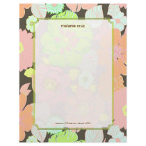 Retro Floral - letterhead..