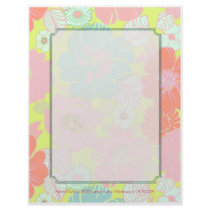 Retro Floral - letterhead..