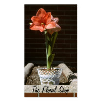 Retro Floral Orange Orchid Business Card business cards