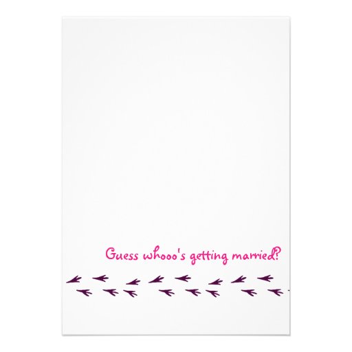 Retro Floral Owl Hot Pink Bridal Shower Invitation