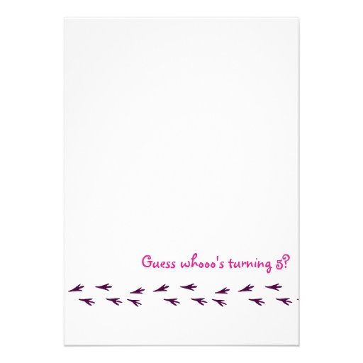 Retro Floral Owl Hot Pink Kids Birthday Invitation