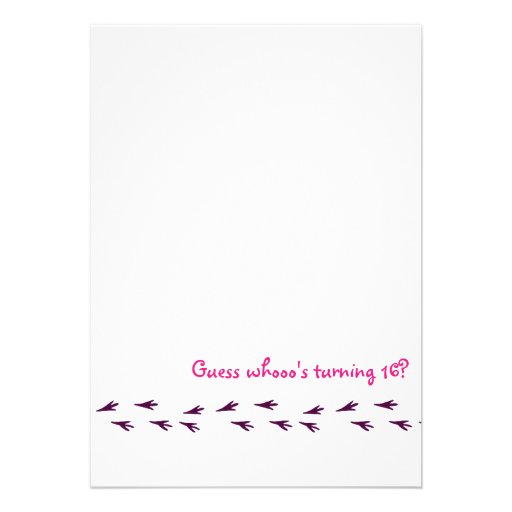 Retro Floral Owl Hot Pink Sweet Sixteen Invitation